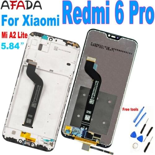 Original 5.84" For Xiaomi Mi A2 Lite LCD Display Screen Replacement For Redmi 6 Pro LCD Screen Replacement