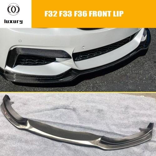 C Stlying Carbon Fiber Front Bumper Lip Chin Spoiler for BMW F32 F33 F36 420 428 435 440 with M Package 2014 - 2018