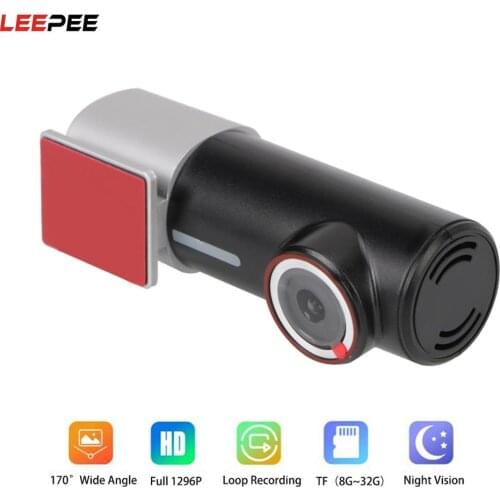 Front and Rear Camera Recorder 1296P Dash Cam Auto Accessories Car DVR With WiFi FHD Video Recorder Mini Hidden 170° Wide Angle