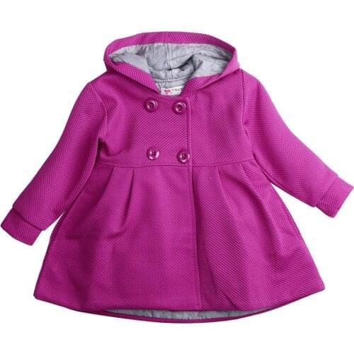 Pudcoco Newborn Baby Girl Clothes Warm Fall Trench Coat Hooded Cute Princess Jacket Long Sleeve Children Clothes Tops For Baby