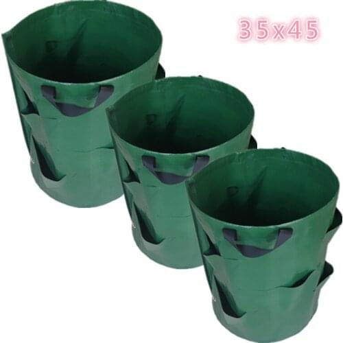 POCKETGARDEN Strawberry Planter Outdoor Vertical Garden Plant Wall Hanging Planting Bag FLOWER PLANTERS