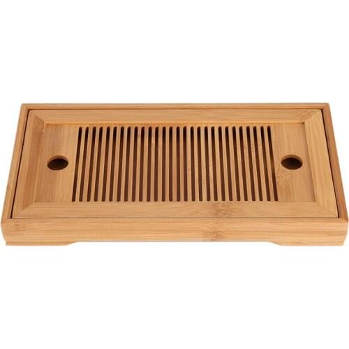 Tea Tray Bamboo Tea Tray,Chinese Kungfu Tea Table Serving Tray,Waterproof Table Serving Tray