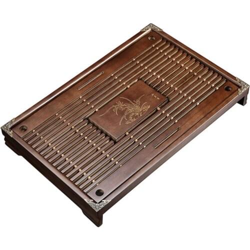 Solid Wood Tea Tray Drainage Water Storage Kung Fu Tea Set Drawer Tea Board Table Chinese Tea Ceremony Tools