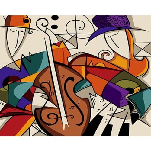 40*50 wall art Music dream Painting Coloring By Numbers Home Decor Canvas art cuadros Oil Painting Wedding decoration DY236