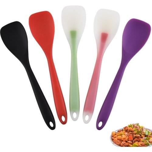 Multicolor Silicone Shovel Heat Resistant Kitchen Spatula Sauteing Baking Cooking Kitchen Utensil Gadget Tool 26.5*6 cm