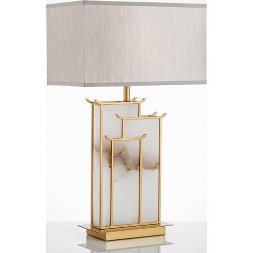 Modern marble Table Lamp For Living Room Contemporary Desk Lamp Bedside Lamp lampara de mesa Metal Plating Table Lamp