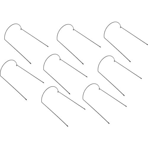 Plant Support Stake, 8-Pack Half Round Metal Garden Plant Supports, Green Garden Plant Support Ring, Garden Border