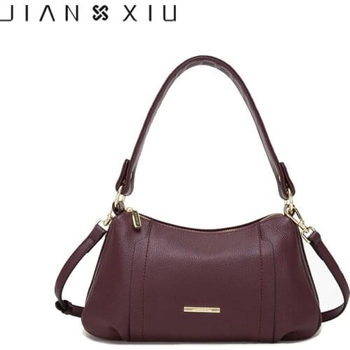 JIANXIU Brand Genuine Leather Luxury Handbags Women Bags Designer Messenger Bags 2019 New Small Shoulder Crossbody Bag 2 Colors