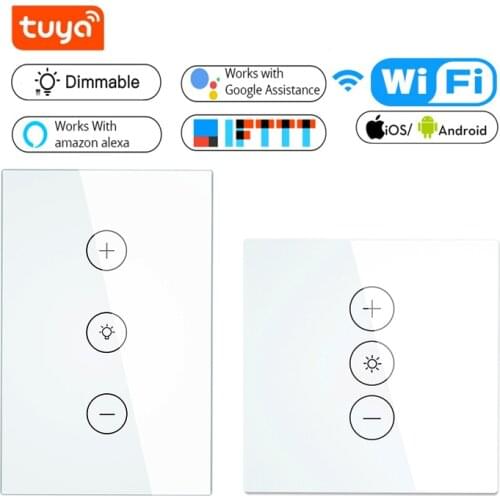 Smart WiFi Light LED Dimmer Switch Smart Life/Tuya APP Remote Control Switch,Works with Alexa Echo Google Home 110v 220v US EU