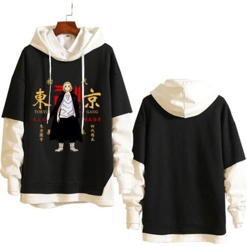 Anime Tokyo Revengers Cartoon Print Hoodies Long Sleeve Sweatshirts Cosplay Pullover Men Clothes