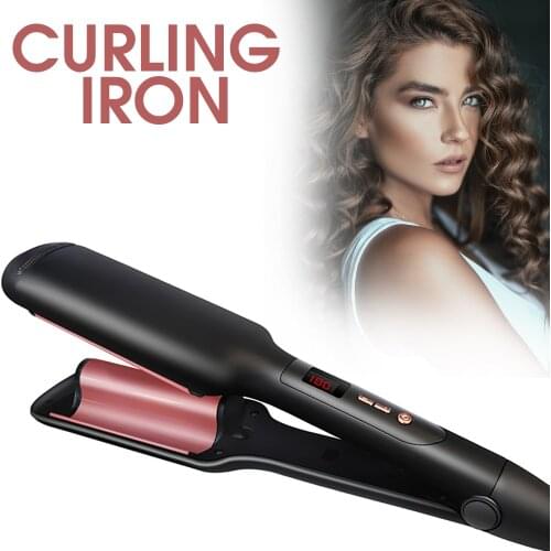 Professional LED Display Hair Straightener Curler Hair Flat Iron Negative Ion Infrared Hair Straighting Curling Iron Corrugation