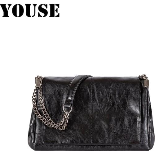 YOUSE Brand New Rock Style Womens Shoulder Bag Fashion Trend Versatile Large Capacity Chain Shoulder Bag Designer Bag Satchels