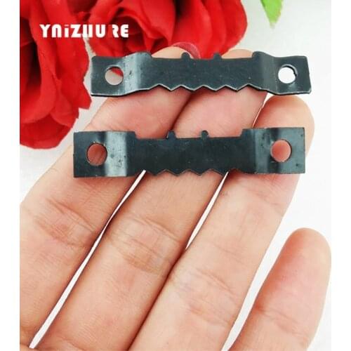 Serrated Hook,Hanging Picture Oil Painting Mirror Frame Hooks Hangers With Screws,Black Color,45*8mm,50Pcs