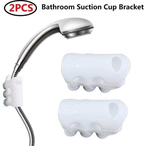 1/2pcs Shower Head Holder No-drilling Wall Mount Suction Cup Handheld Showerhead Bracket For Bathroom Accessories