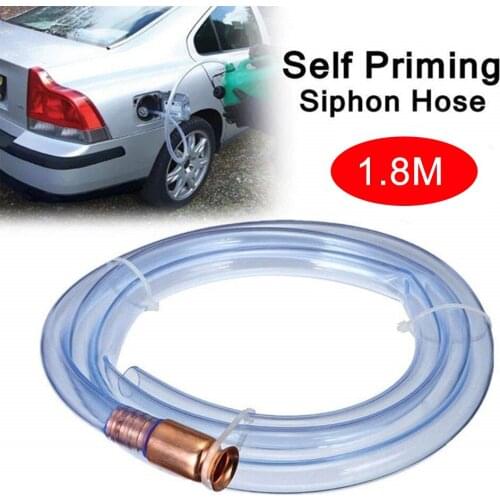 1.8m PVC Water Pump Hose Safe Durable Gas Siphon Anti-static Pump Pipe Fuel Liquid Transfer Self Priming Connector Tools Safety