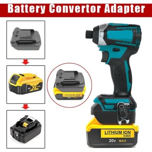 Battery Converter Adapter For Dewalt DCB200 DCB205/203 18/20V Slider Lithium Batteries Convert To For Makita 18V Li-Ion Battery