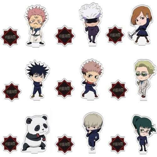 Anime Jujutsu Kaisen Acrylic Desk Stand Figures Models Teenagers Figures Plate Holder Stand Model Plate Decor Gift