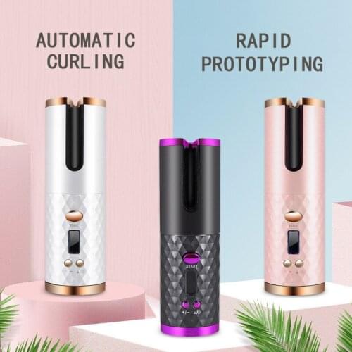Wireless automatic curler, USB rechargeable curler, LCD ceramic curler