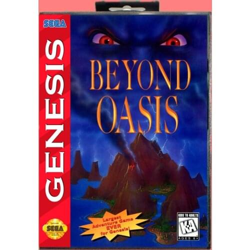Beyond Oasis 16 Bit MD Game Card Include Retail Box For Sega Genesis & Mega Drive