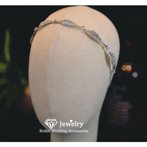 CC Women Hairbands Wedding Accessories for Women Engagement Hair Ornaments Simple Design Crown Jewelry Charms Headbands AN154