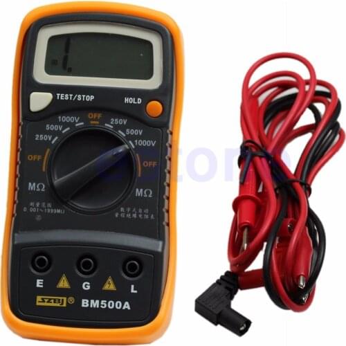 HOT Discount 1000V BM500A 1999M Digital Insulation Resistance Tester Meter Megohmmeter Megger