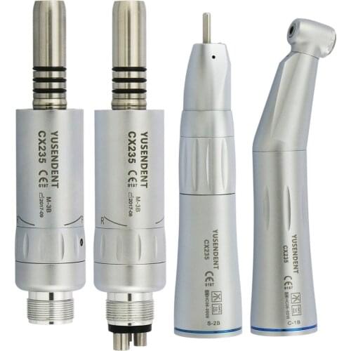 COXO Dental Slow Speed Handpiece Straight Contra Angle Air Motor 2/4Holes For Dental Lab Micromotor Inner Air Turbine YUSENDENT
