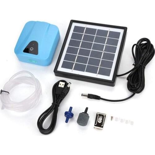 DC USB Charge Solar Powered Aquarium Fish Tank Oxygenator Water Oxygen Pump Mute Pond Aerator Aquarium Airpump