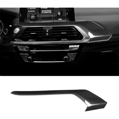 Real Carbon Fiber Car Center Console Decoration Cover Panel Trim For BMW X3 G01 X4 G02 2018 2019 Accessories