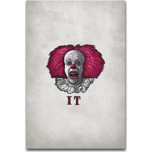 It Movie Stephen King 2017 Horror Film-Silk Art Poster Wall Sticker Decoration Gift