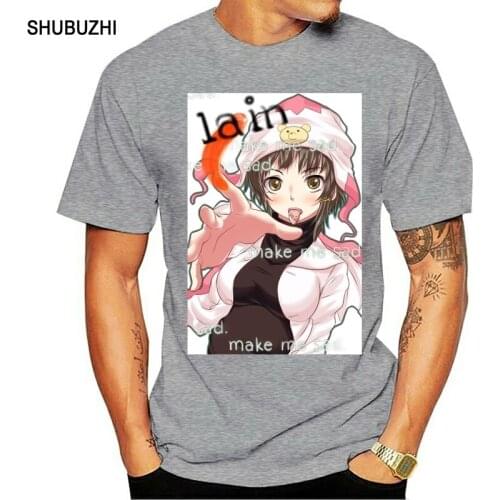 Anime Serial Experiments Lain T Shirt Lain Iwakura T-shirt Computer Wired Science fiction Cartoon Short Sleeve Vintage Tshirt
