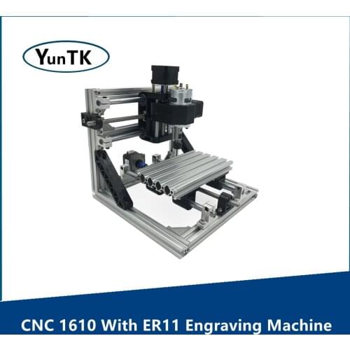 CNC 1610 With ER11 Engraving Machine,Working Area 16x10x3cm,Wood Router，Engrave Stainless Steel, Metal