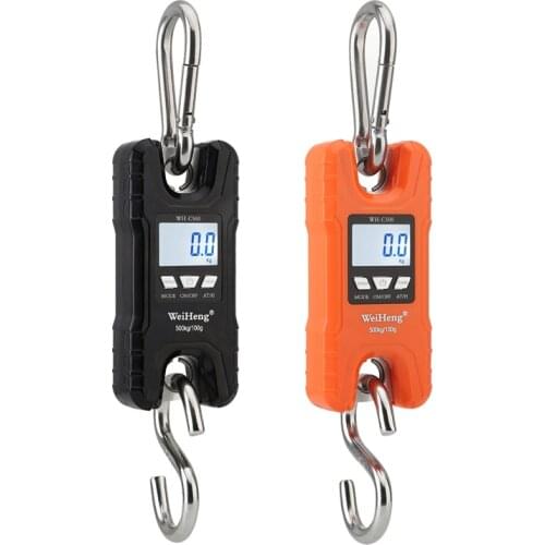 Mini Hook Scale Crane Scales 500 kg / 1000 lb Heavy Duty Digital Hanging kitchen Weight Hook Scales LCD Display for Home Farm Ma