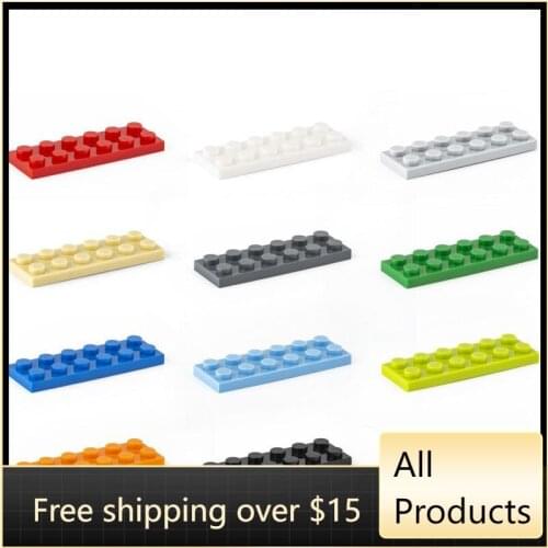 10PCS Assembles Particles 3795 2x6 Thin Bricks Board Building Blocks Tech Parts DIY Assembly Educational Toy For Children Gift