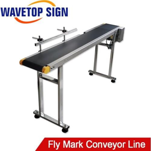 WaveTopSign Laser Fly Mark Conveyor Line Length 150cm Transfer Speed 0-20m/min Adjustable Support CO2 Laser YAG Laser UV Laser