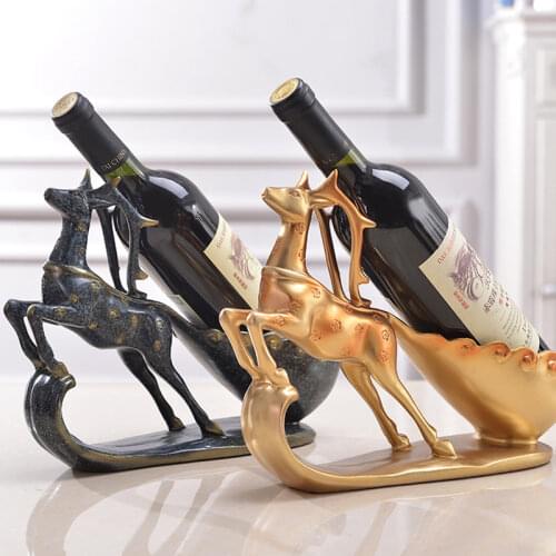 Creative Sika Deer Wine Rack Modern Wine Bottle Holder Living Room Home Decoration Wine Cabinet Decorating Bar Tools Gifts