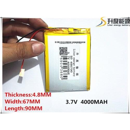 Best battery brand Free shipping 3.7V,4000mAH,[486790] PLIB; polymer lithium ion / Li-ion battery for dvr,GPS,mp3,mp4,cell phone