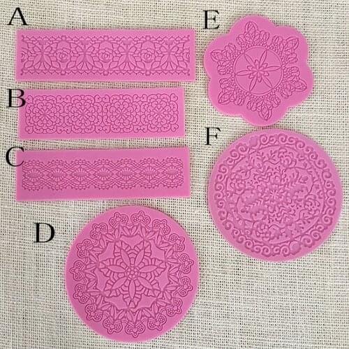 New small Lace lace Silicone mold Cake edge decoration Fondant Wedding Cake Printing Mould