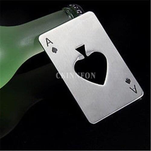 500Pcs/Lot New Smart Poker Card Home Kitchen Bar Tool Soda Beer Bottle Cap Opener