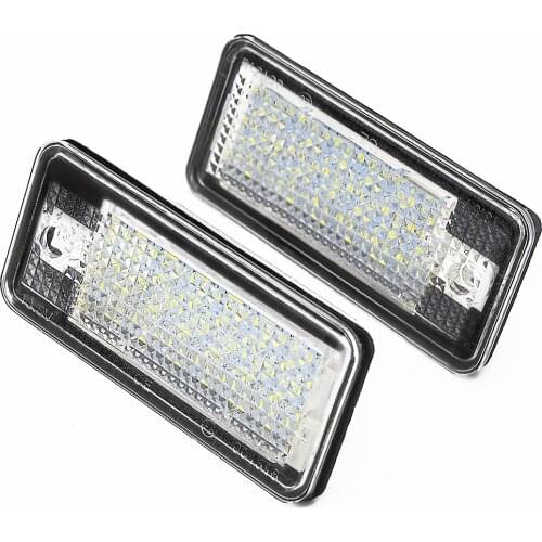 New 18 LED 6000K License Number Plate Light Lamp For Audi A3 S3 A4 S4 B6 B7 A6 S6 A8 Q7 NO Canbus Error