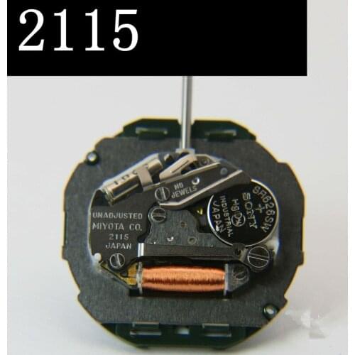 New and original Japan 2035 movement 2115 mens wear single calendar three hand watch movement accessories without batteries