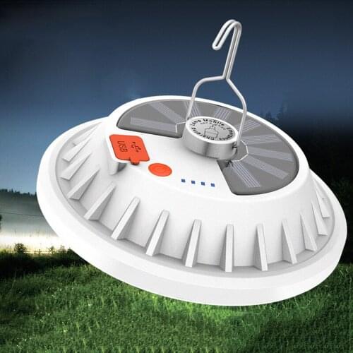 Rechargeable LED Bulb Lamp Remote Control Solar Charge Lantern Portable Emergency Night Market Light Outdoor Camping