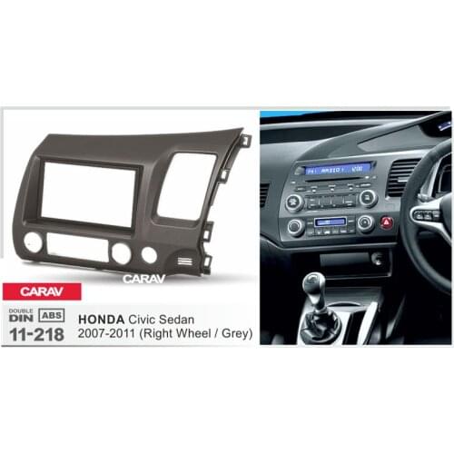 Radio Fascia for HONDA Civic Sedan 2007-2011 Double Din Radio DVD Stereo CD Panel Dash Mount CARAV 11-218