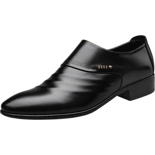 Luxury Business Oxford Leather Shoes Men Breathable Rubber Formal Dress Shoes Male Office Wedding Flats Footwear Mocassin Homme