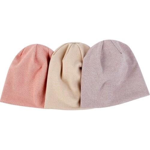 Candy Color Stripe 0-9 Months Toddler Cotton Baby Beanie Outdoor Warm Soft Winter Hat Lovely Cap Cute Infant Autumn