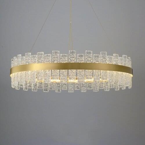 2021 Morden Led Crystal Chandelier Lighting for Living Room Made of Electroplating stainless steel gold 110V / 220V Pendant Lamp