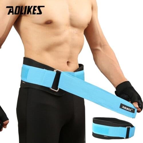 AOLIKES 1PCS Sport Pressurized Weightlifting Bodybuilding Waist Support Belt Fitness Squatting Training Lumbar Back Supporting