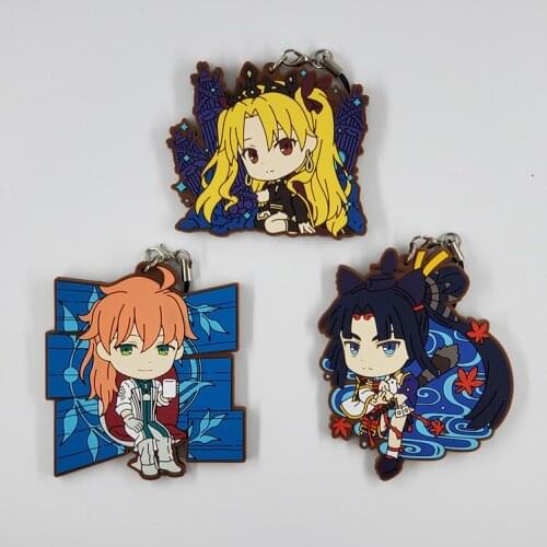 Fate/Grand Order Zettai Majuu Sensen Babylonia Anime FGO Ereshkigal Romani Leonardo Rubber Keychain