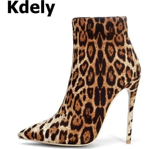 Winter Spring Women High Heel Boots Female Pointed Toe Slip On Ankle Boots Ladies Shoes Woman Botas Mujer Ankle Booty