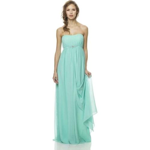 Vestido De Dama De Honra Sexy Chiffon Long Turquoise Blue Bridesmaid Dresses 2014 Maid Of Honor Dress Vestido Para Madrinha