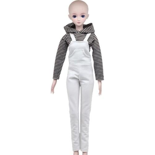 1 set Doll Accessories Suspenders Suit for 1/3 BJD Dolls Clothes Stripe Jacket Pants for 60cm Doll Toys for Girls Gifts